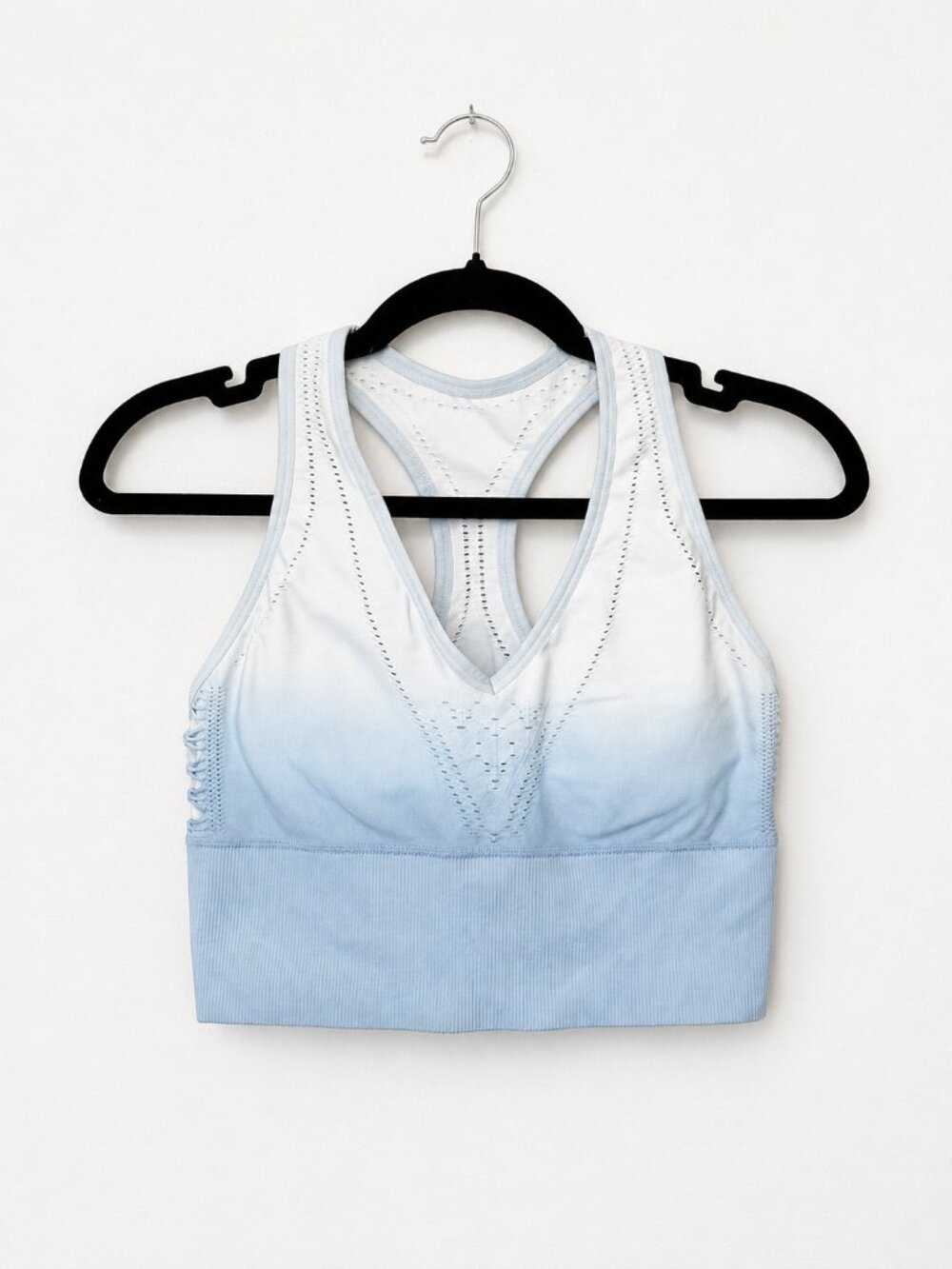 PINK Victoria Secret Ombre Blue Longline Sports Bra Size Medium